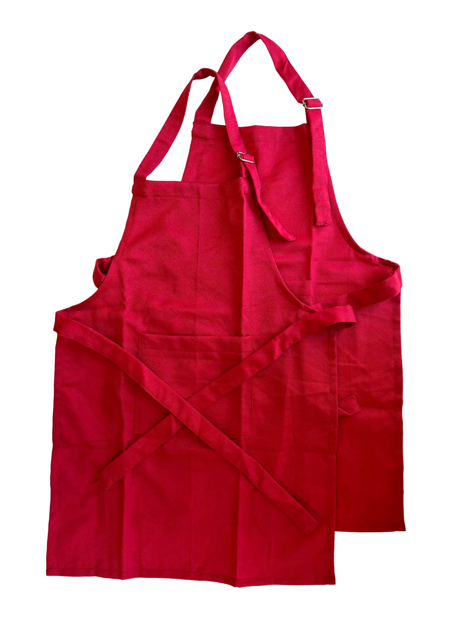 Kids Wearable Apron, Red, One Size, 2-pk, for Birthday Party Front_Flat