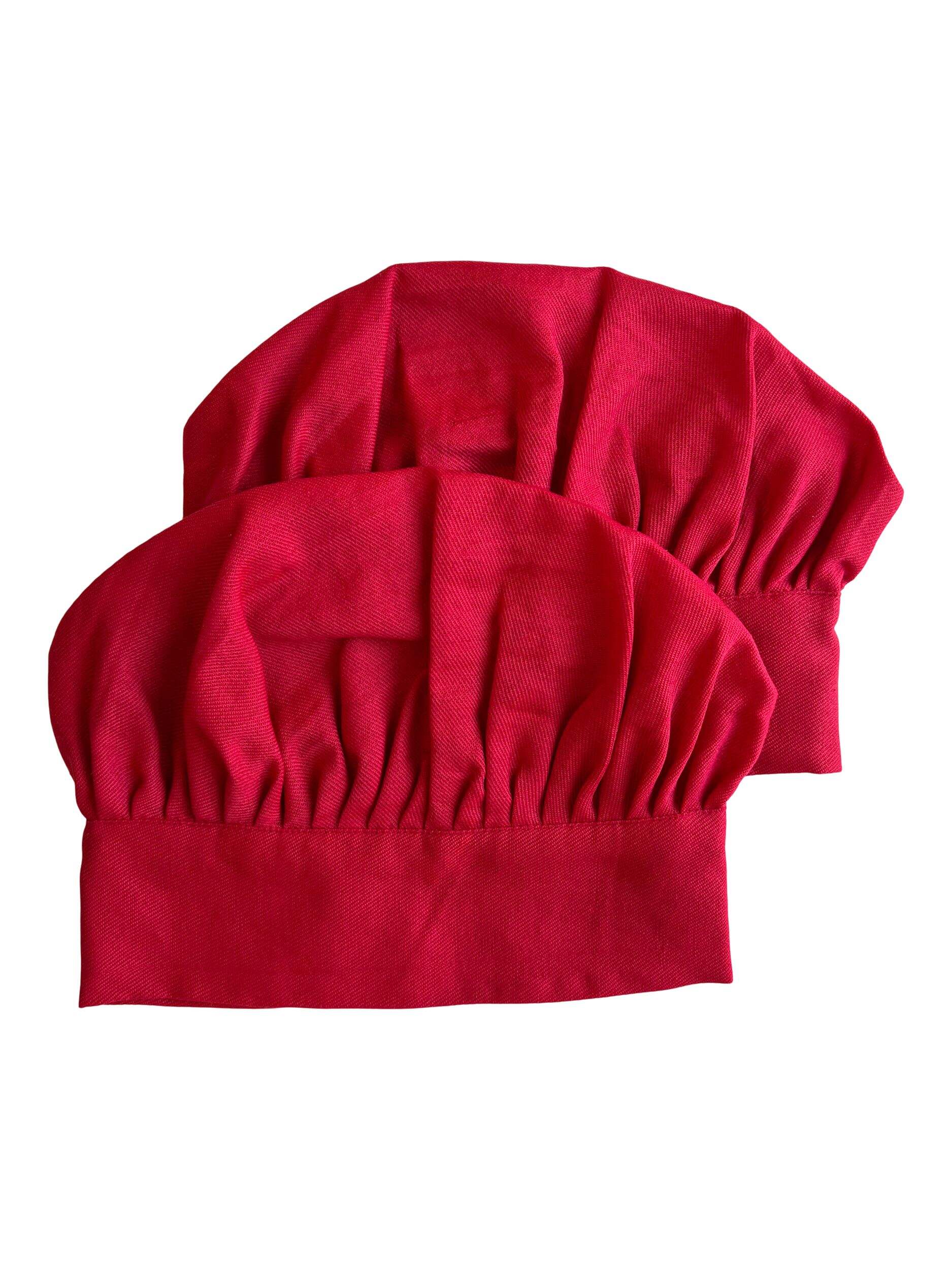Kids Chef Hats, Red, One Size, 2-pk, for Halloween Front_Flat
