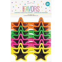 Star Sunglasses, Assorted, 8-pc