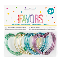 Bracelets coeur brillant, choix varié, paq. 12 Front_Flat