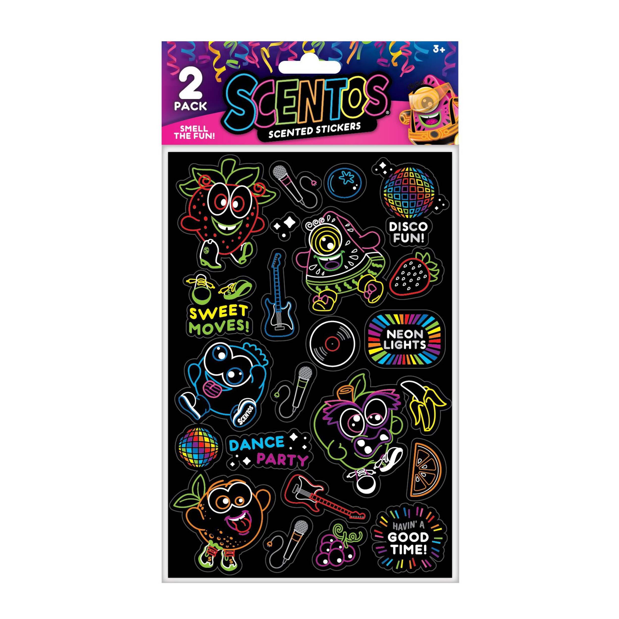 Scented Neon Glow Stickers, 2-pk Overhead_Flat