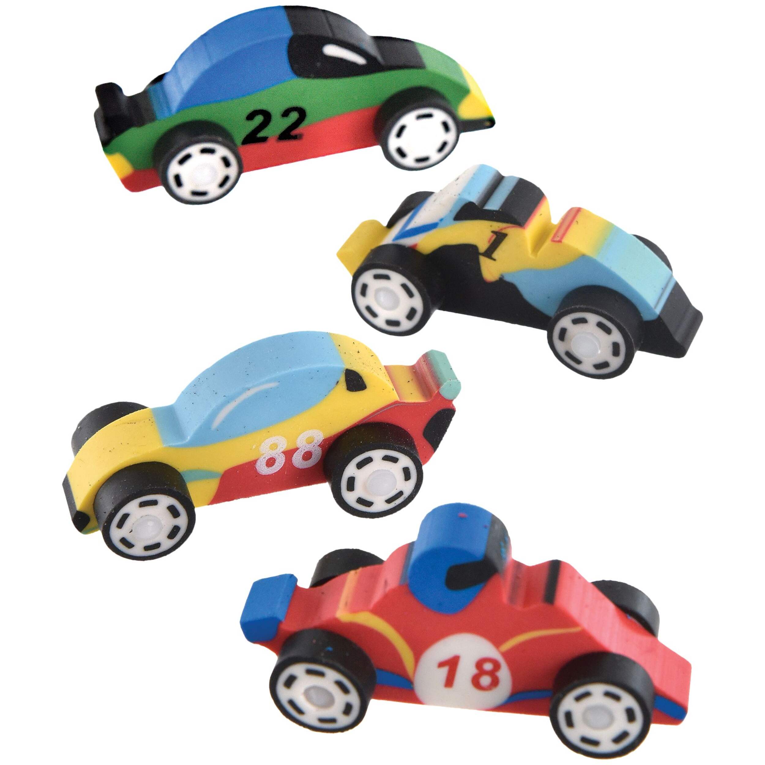 Race Car Erasers, 12-ct Composite_or_Mixed