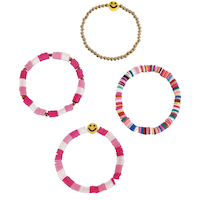 Bracelets élastiques à perles, paq. 12 Front_Flat