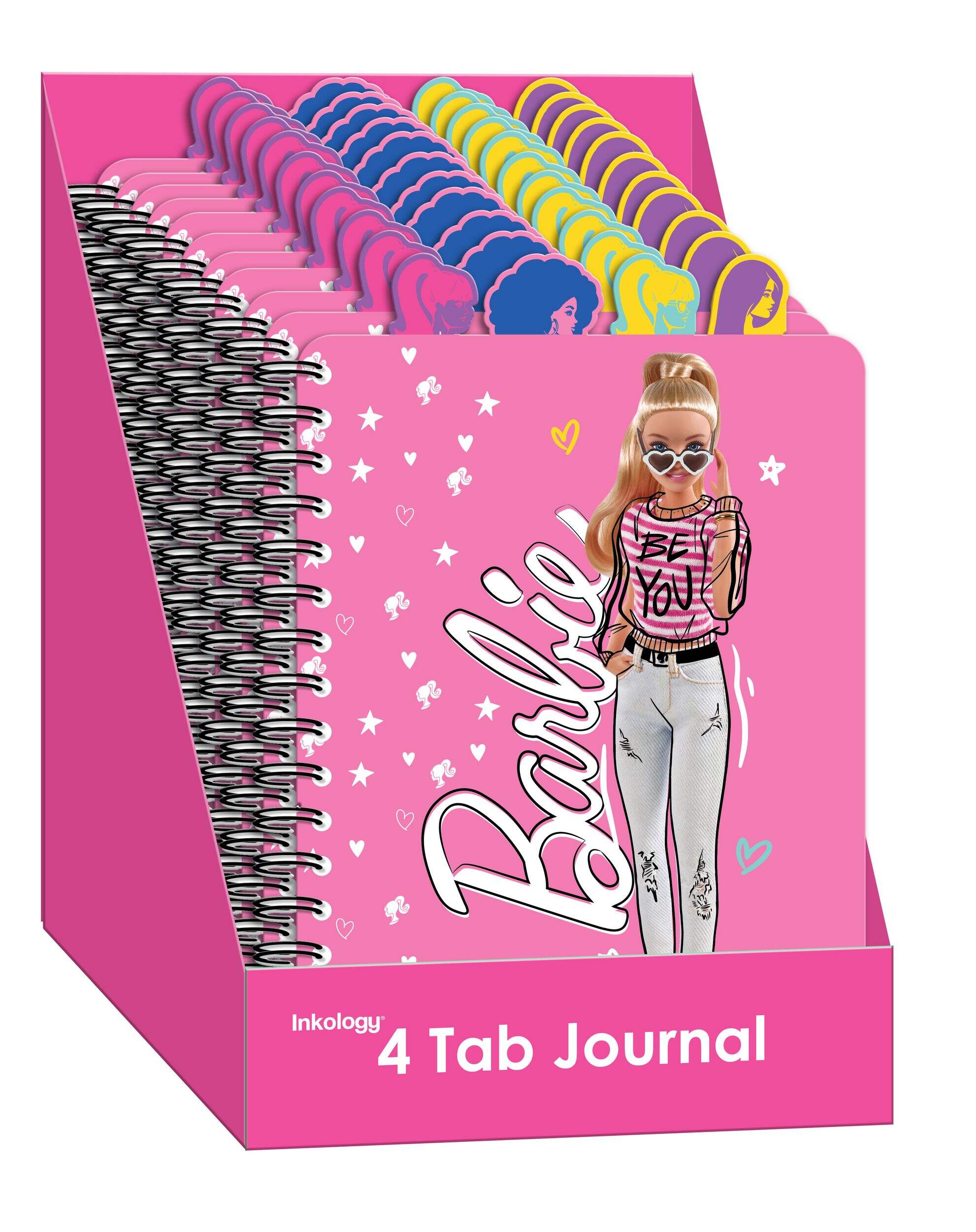 Barbie Journal, 4-Tabs Spiral Notebook Front_Angled_Right