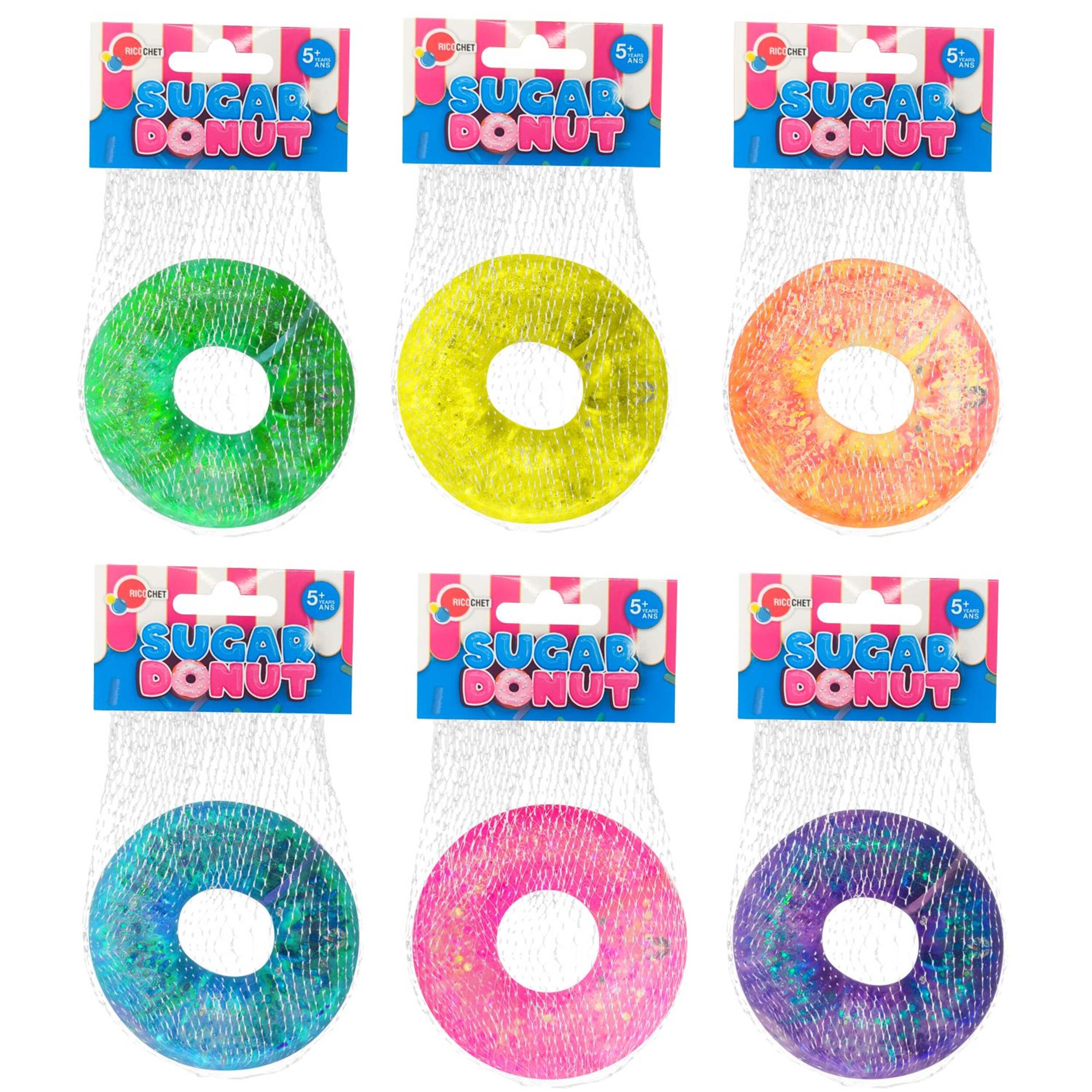 Sugar Donut Squishy Stress Relief Toy Front_Flat