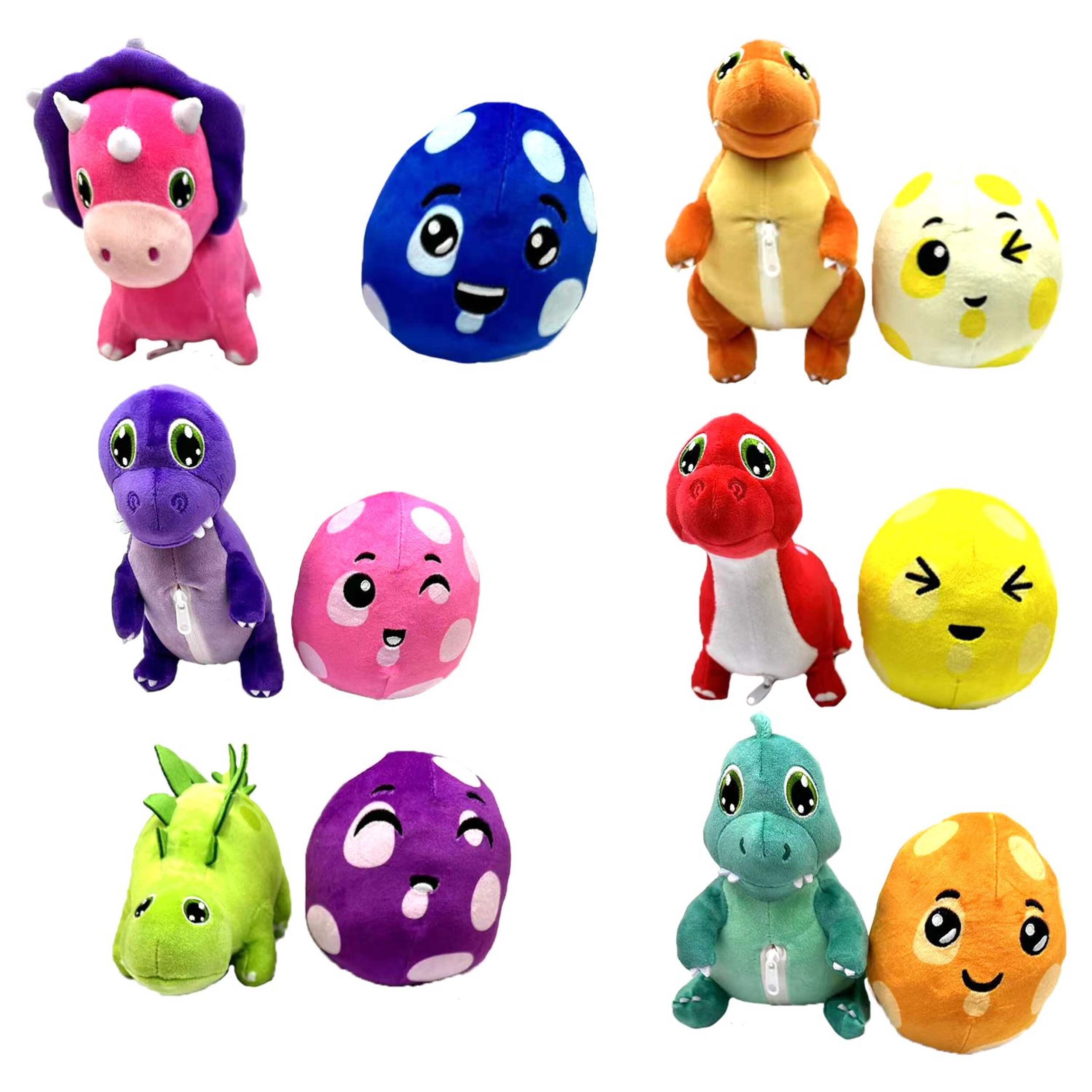 Dino Eggs Plush Toy Front_Flat