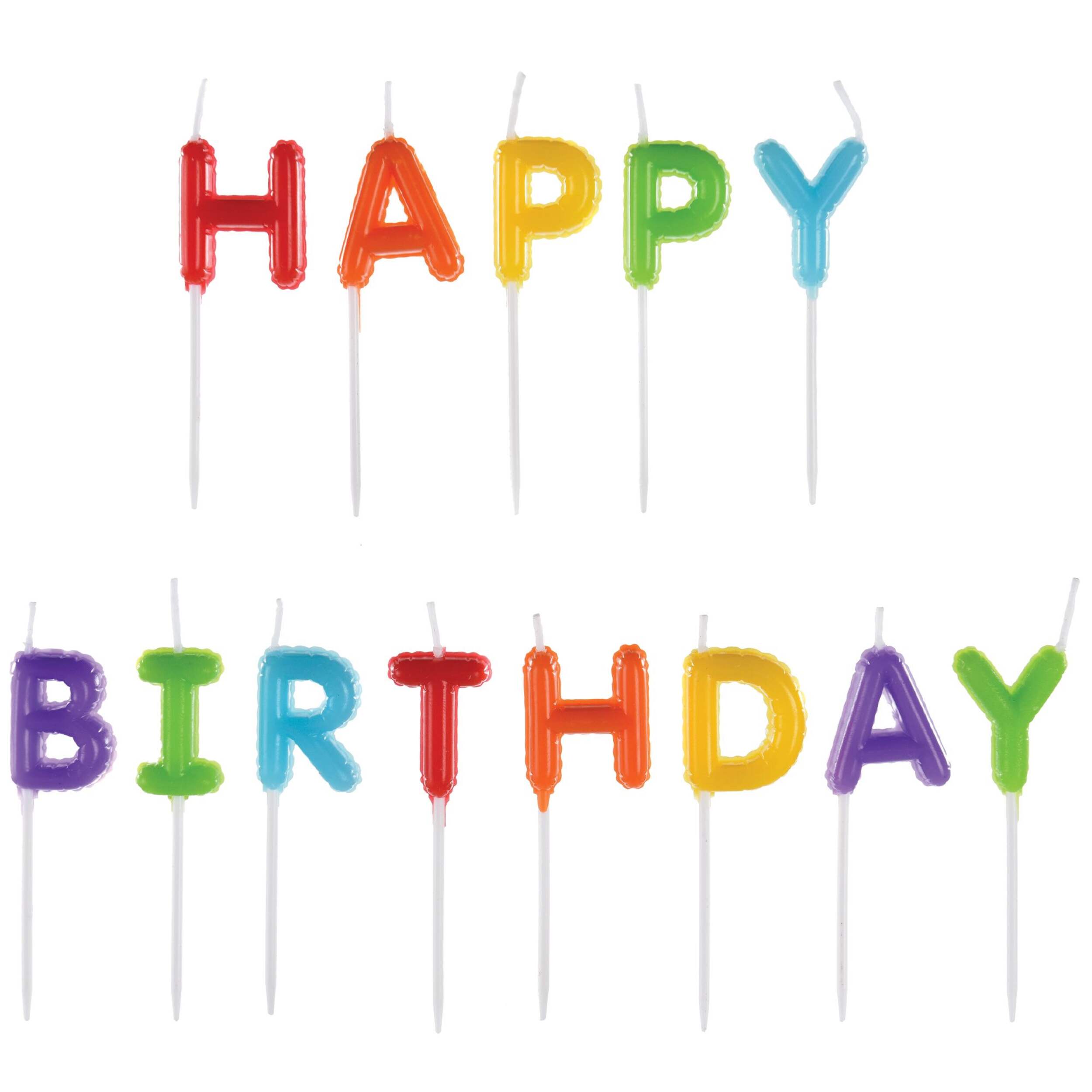 Amscan Happy Birthday Balloon Pick Candles Front_Flat