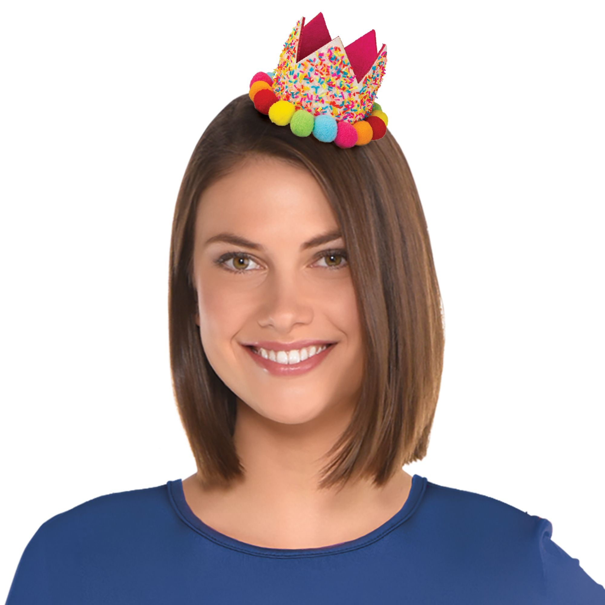 Multi-Colour Sprinkles & Confetti Print Crown Clip | Party City