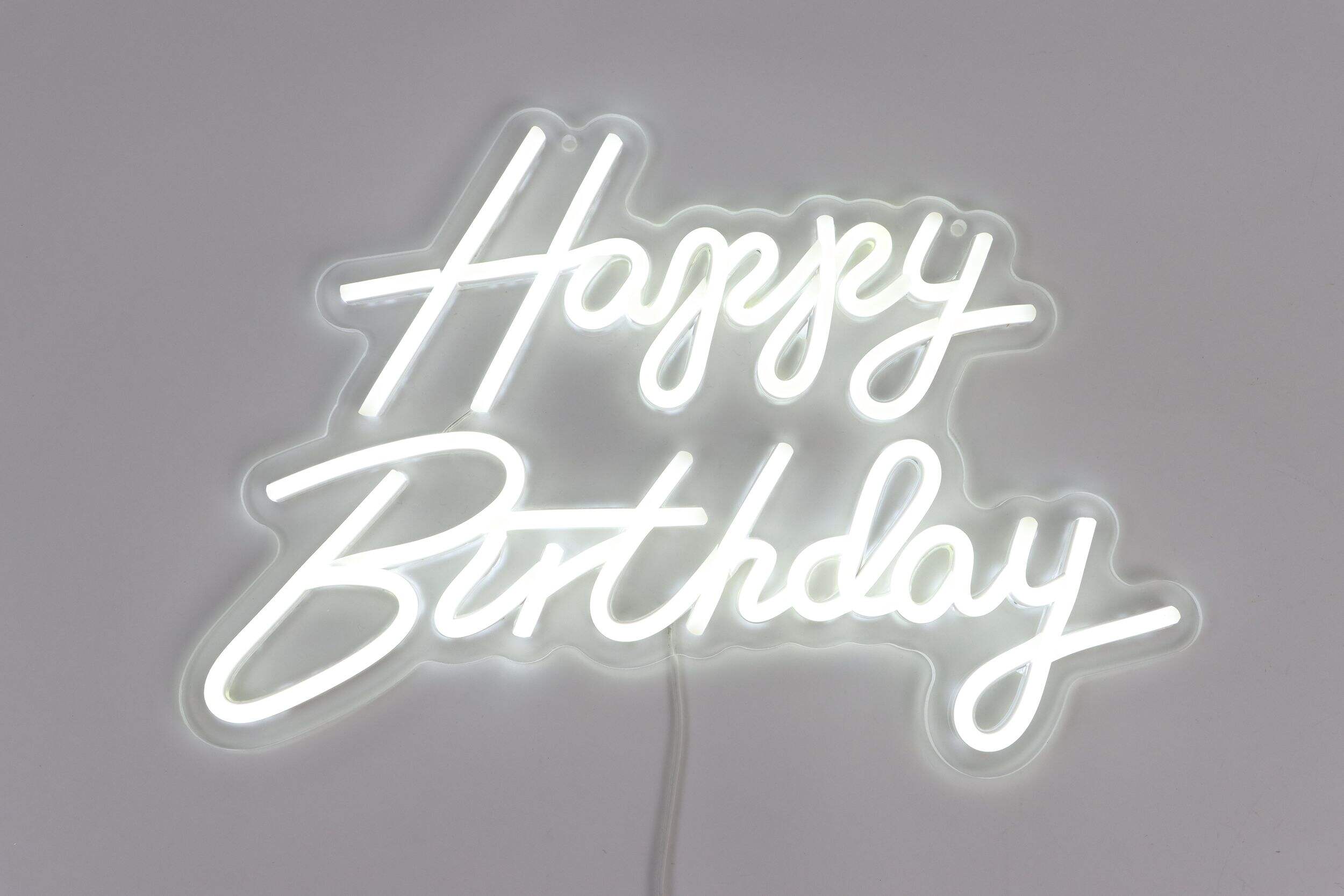 Happy Birthday Neon LED Light Up Sign Front_Flat