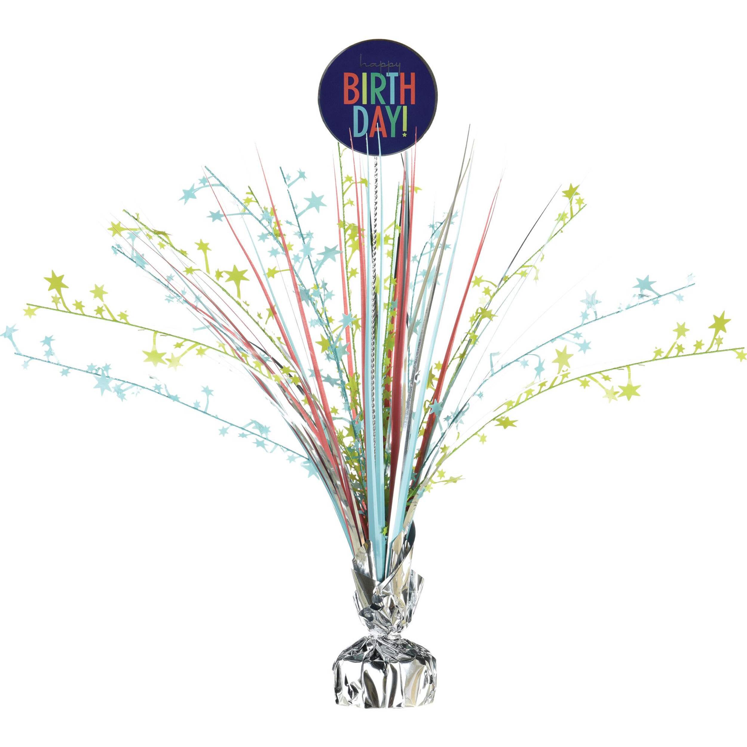 Modern Birthday Spray Centerpiece Front_Flat