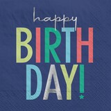 Modern Happy Birthday 2-Ply Paper Lunch Napkins, 6.5-in, 16-pk Front_Flat