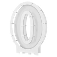 Chiffre 0 à 8, cadre en mosaïque de ballons, blanc, pour fête/remise de diplôme/veille du jour de l'An/anniversaire