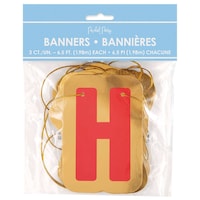 Birthday Vibes "Happy Birthday" Multi Colored Banner with Gold Foil Stamping