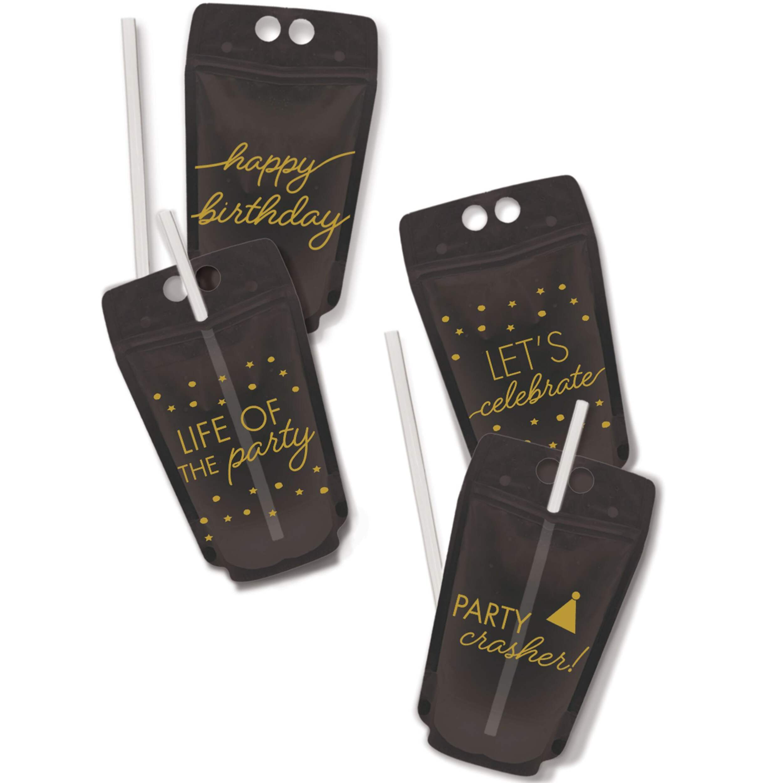 Sparkling Celebration Plastic Drink Pouch, 8-pk Front_Flat