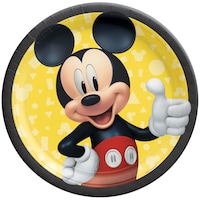 Disney Mickey Mouse Forever Birthday Party Lunch Plates, 9-in, 8-pk Front_Flat