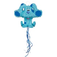 Nickelodeon Blue's Clues Pinata Hanging Pull String Decoration, Blue, 15-in, Holds 2lb of Pinata Filler, for Birthday Parties Front_Flat