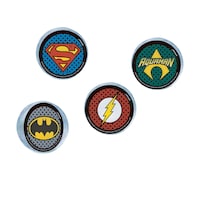 Justice League Heroes Unite Bounce Balls for Birthday Party Favours, 4-pk Front_Flat