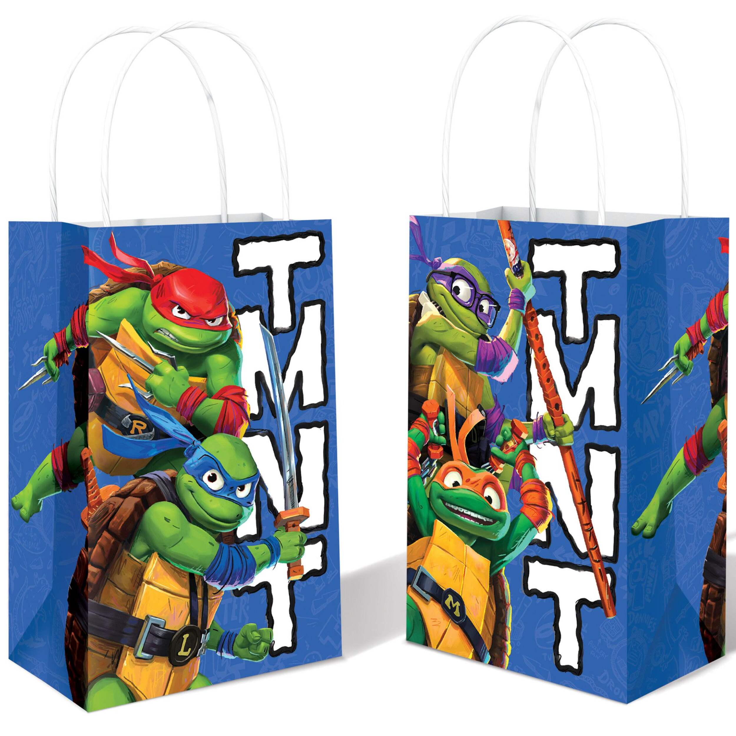 Teenage Mutant Ninja Turtles Printed Paper Party Favour Kraft Gift Bag, 8-pk Front_Flat