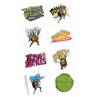 Tatouages temporaires non toxiques Les Tortues Ninja, paq. 8 Front_Flat