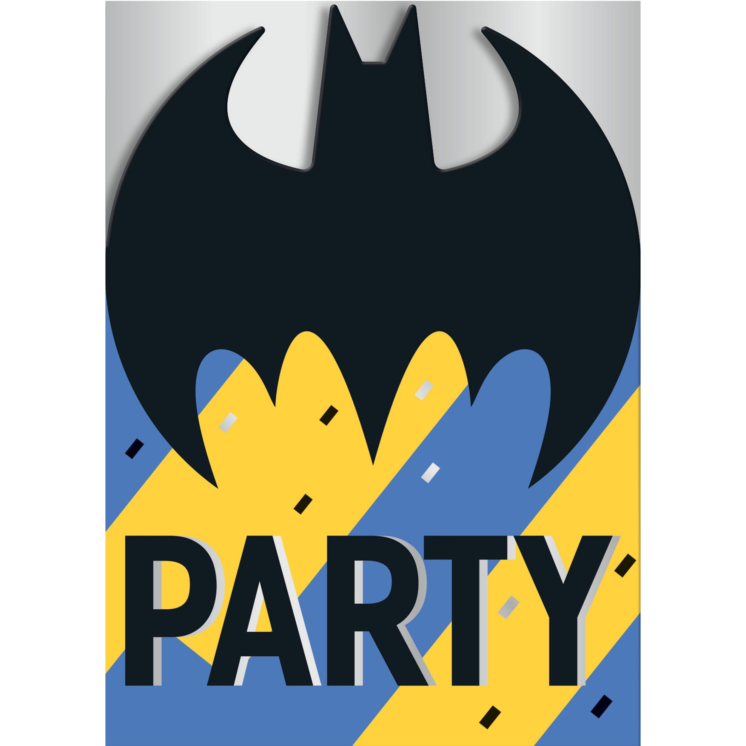 Batman Batwing Party Invitations with Envelopes, 8pk Party City