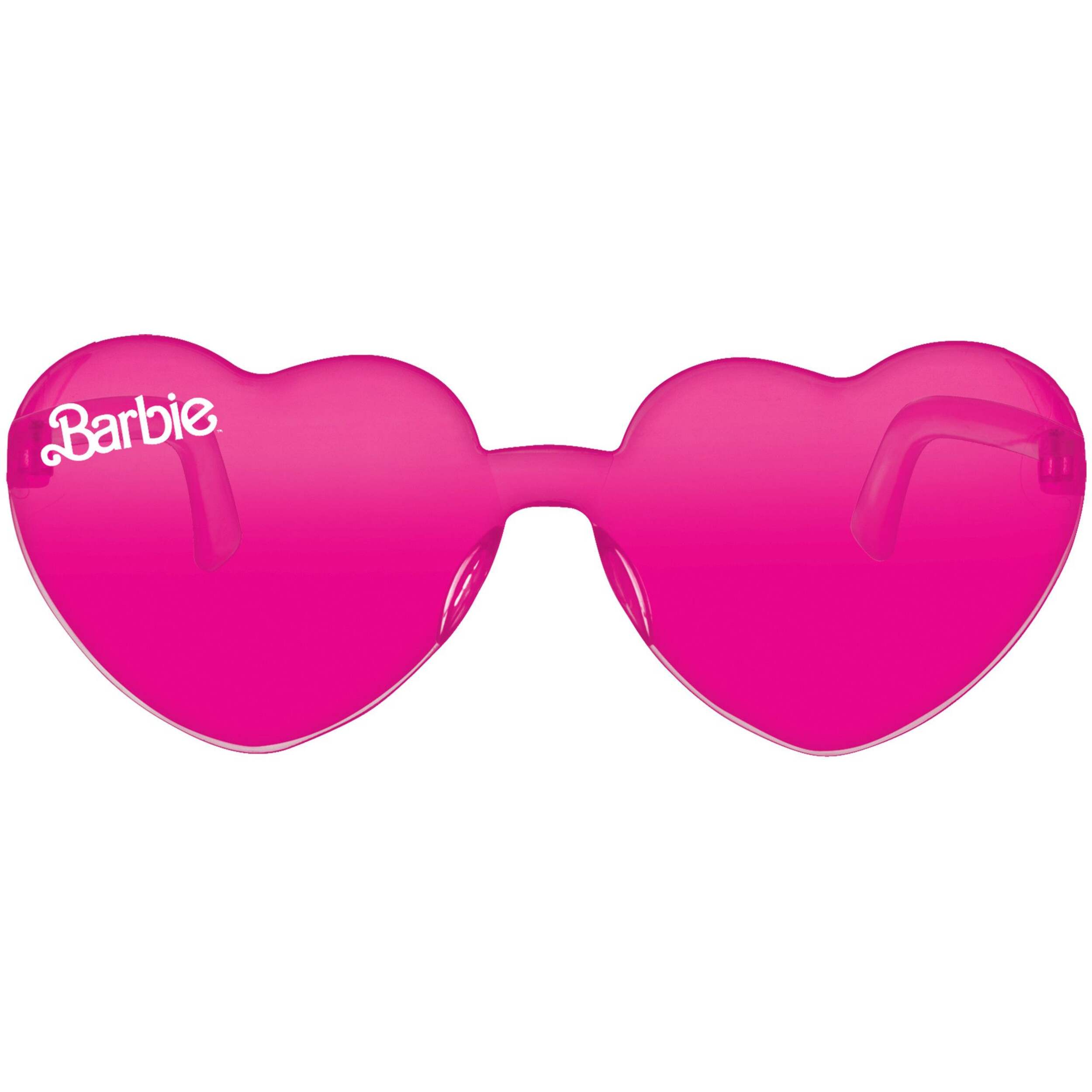 Mattel Barbie Frameless Plastic Wearable Glasses, Pink, One Size, 4-pk, for Birthday Party/Halloween Front_Flat