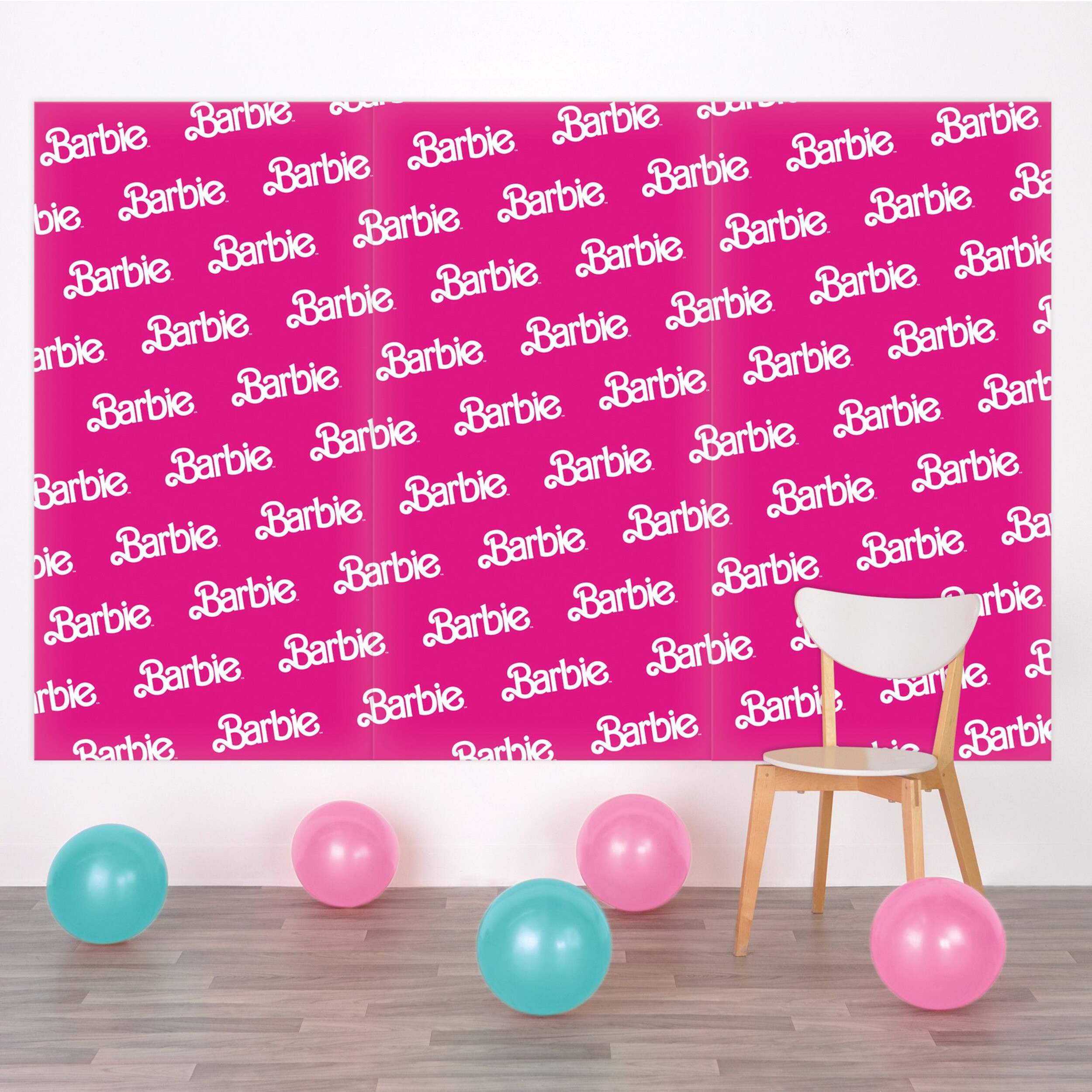 Malibu Barbie Plastic Backdrop Kit for Birthday Parties/Graduation Party Decorations, Front_Elevated