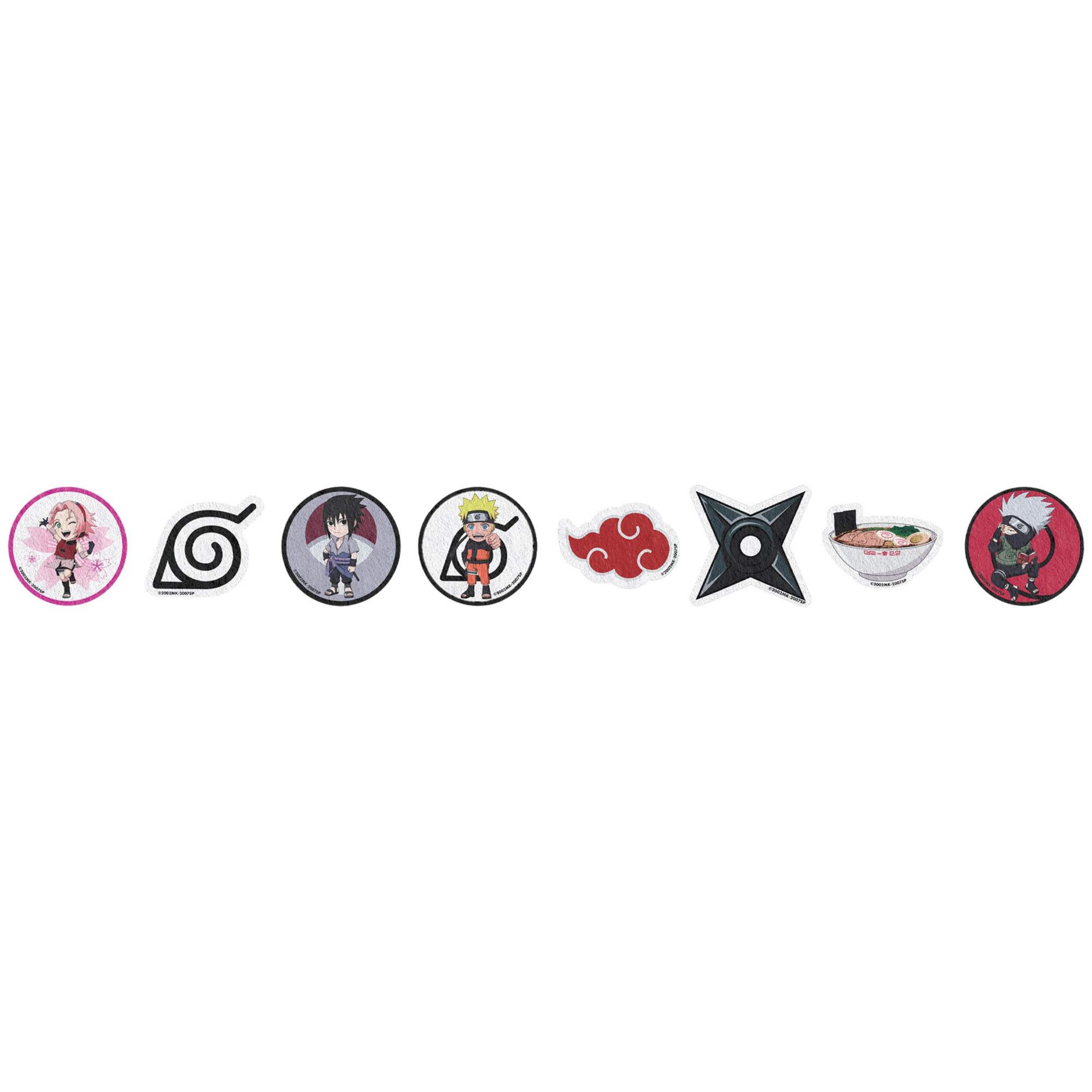 Naruto Patches, 8-pc, Wearable Favour for Birthday Party Front_Flat