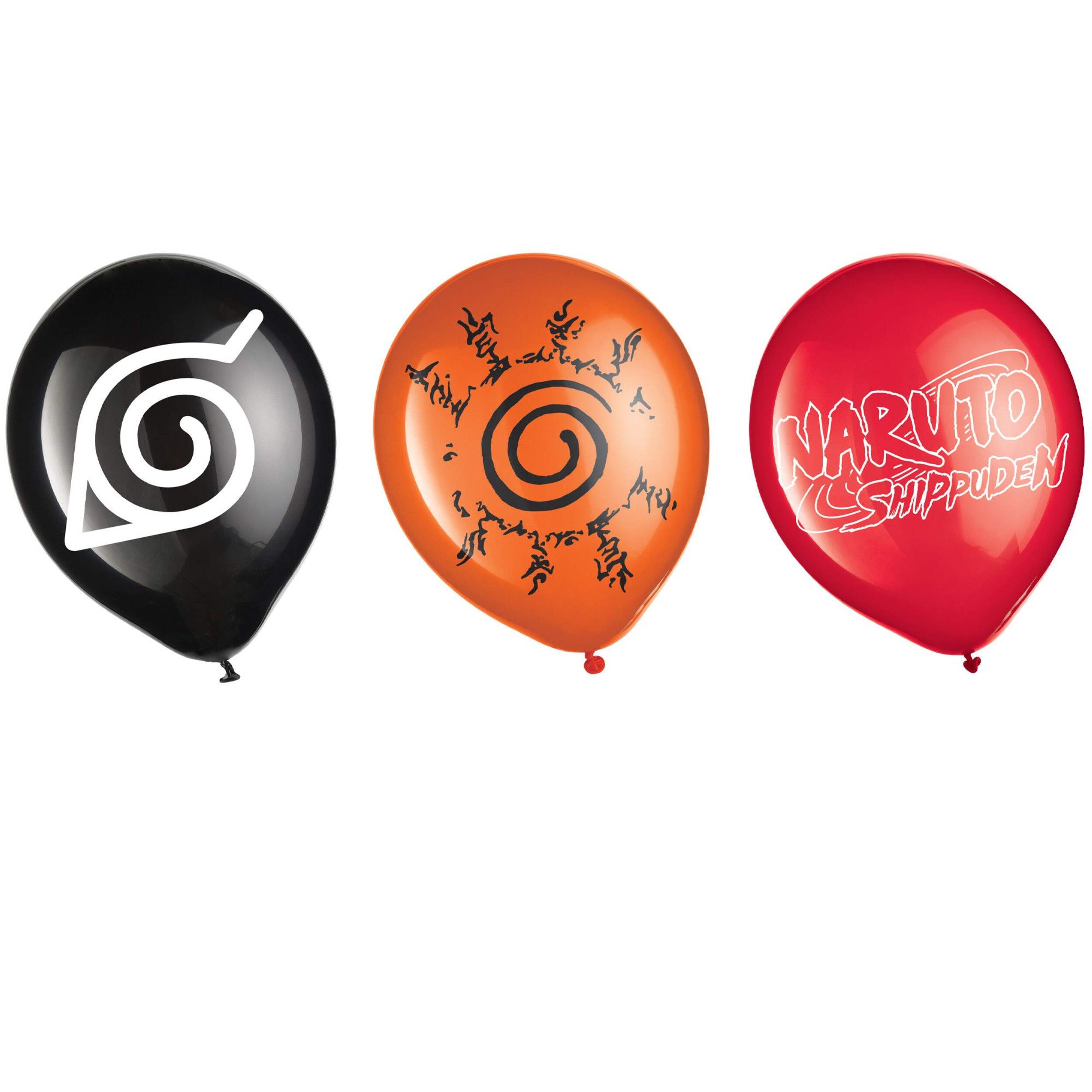 Ballon en latex rond Naruto, multicolore, 12 po, pour fête d'anniversaire Front_Flat