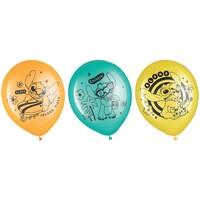 Ballons en latex ronds Stitch, 12 po, paq. 6, pour fête d'anniversaire Front_Flat