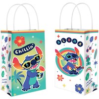 Stitch Aloha Printed Paper Kraft Bag with Attached Handles, 8-pk Composite_or_Mixed