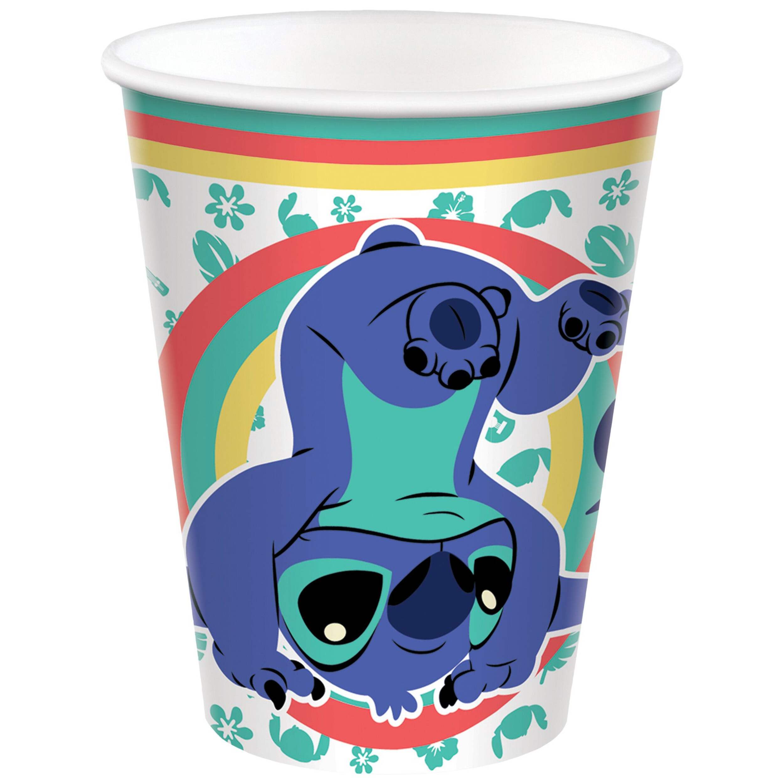 Stitch Paper Disposable Cups, Multi-Colour, 9-oz, 8-pk, for Birthday Party Front_Elevated