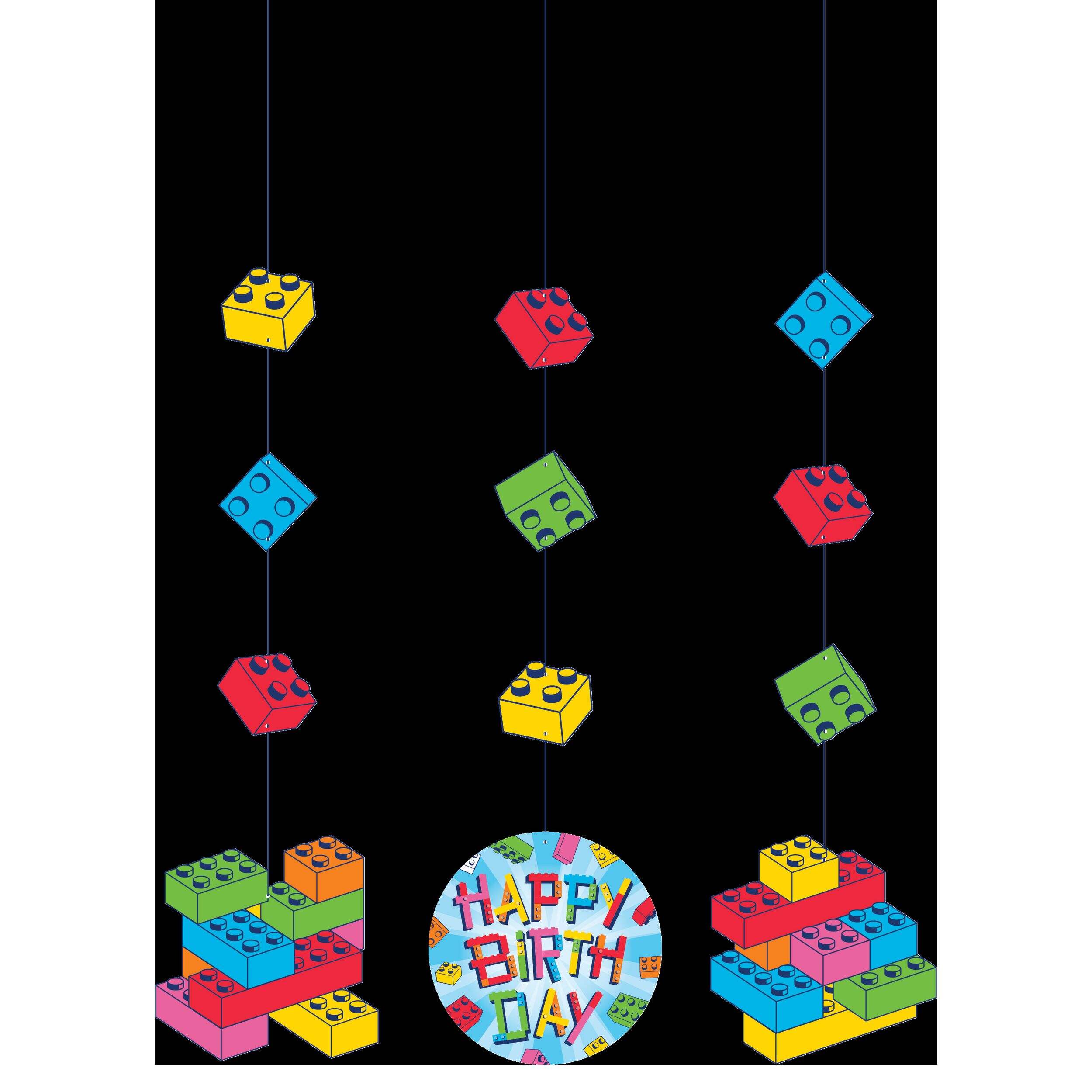 Block Bash Hanging Cutouts, for Birthday Party Front_Flat
