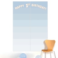 Happy 1st Birthday Scene Setter, 1st Birthday Backdrop for Birthday Party