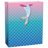 Mermaid Scale Birthday Gift Bag, Large Front_Angled_Right