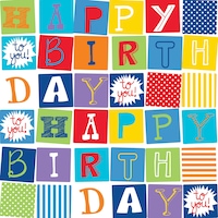 Rouleau de papier d'emballage pour anniversaire, à carreaux, 16 pi