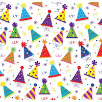 Rouleau de papier d'emballage, chapeaux d'anniversaire, 16 pi