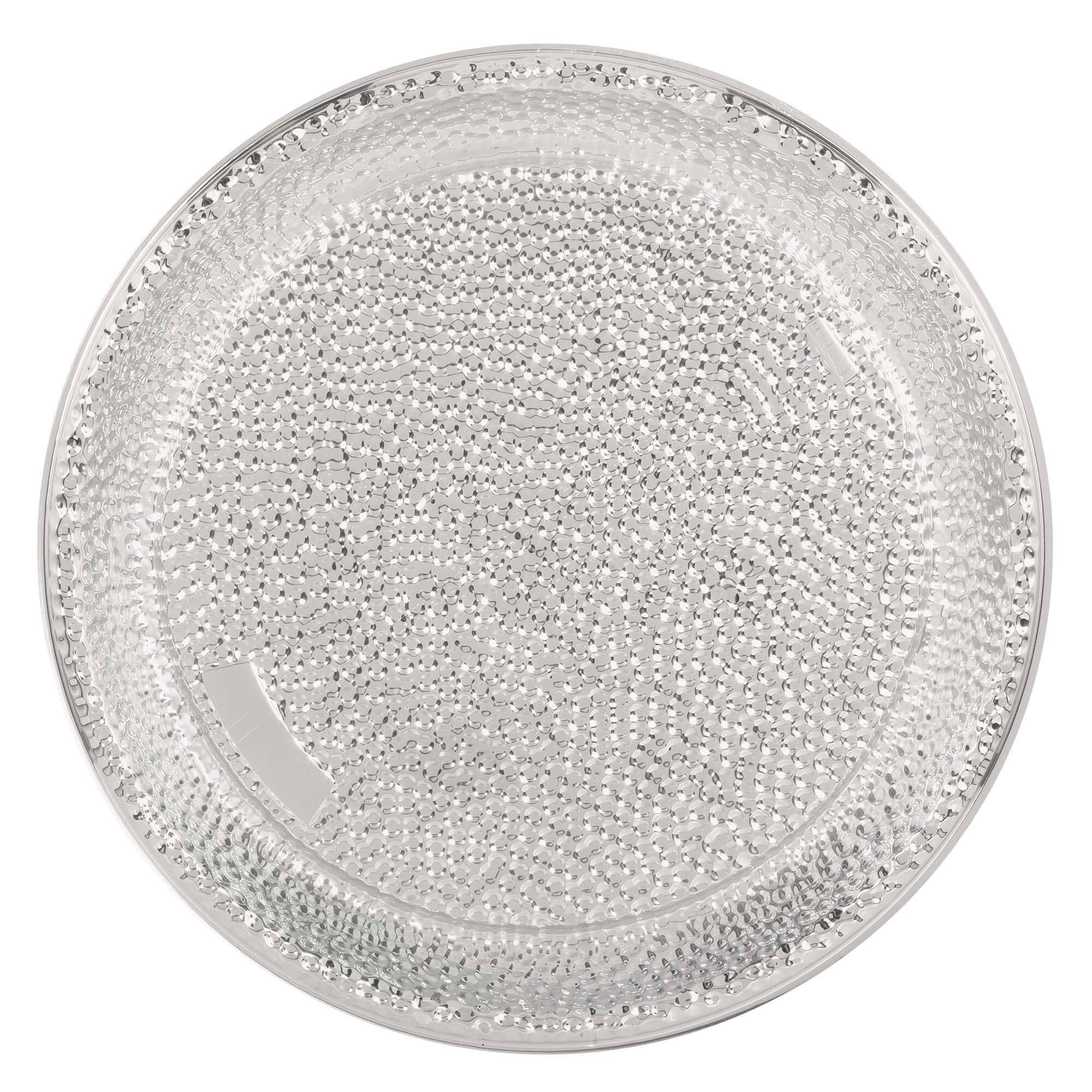 Large Silver Hammered Serving Tray | Party City