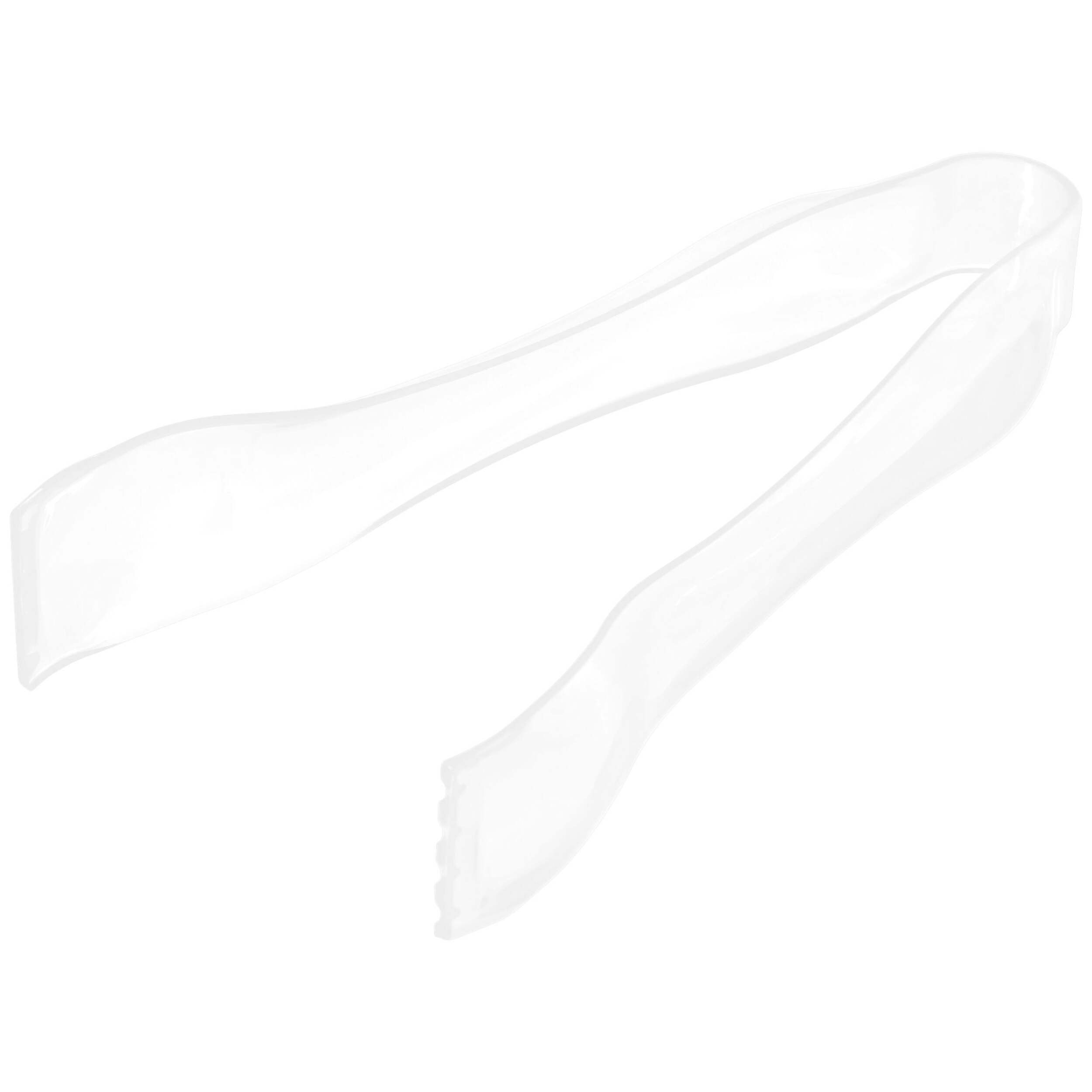 Mini Tongs, 2-pk, Small Kitchen Tongs, White Front_Three_Fourths_Angled_Left