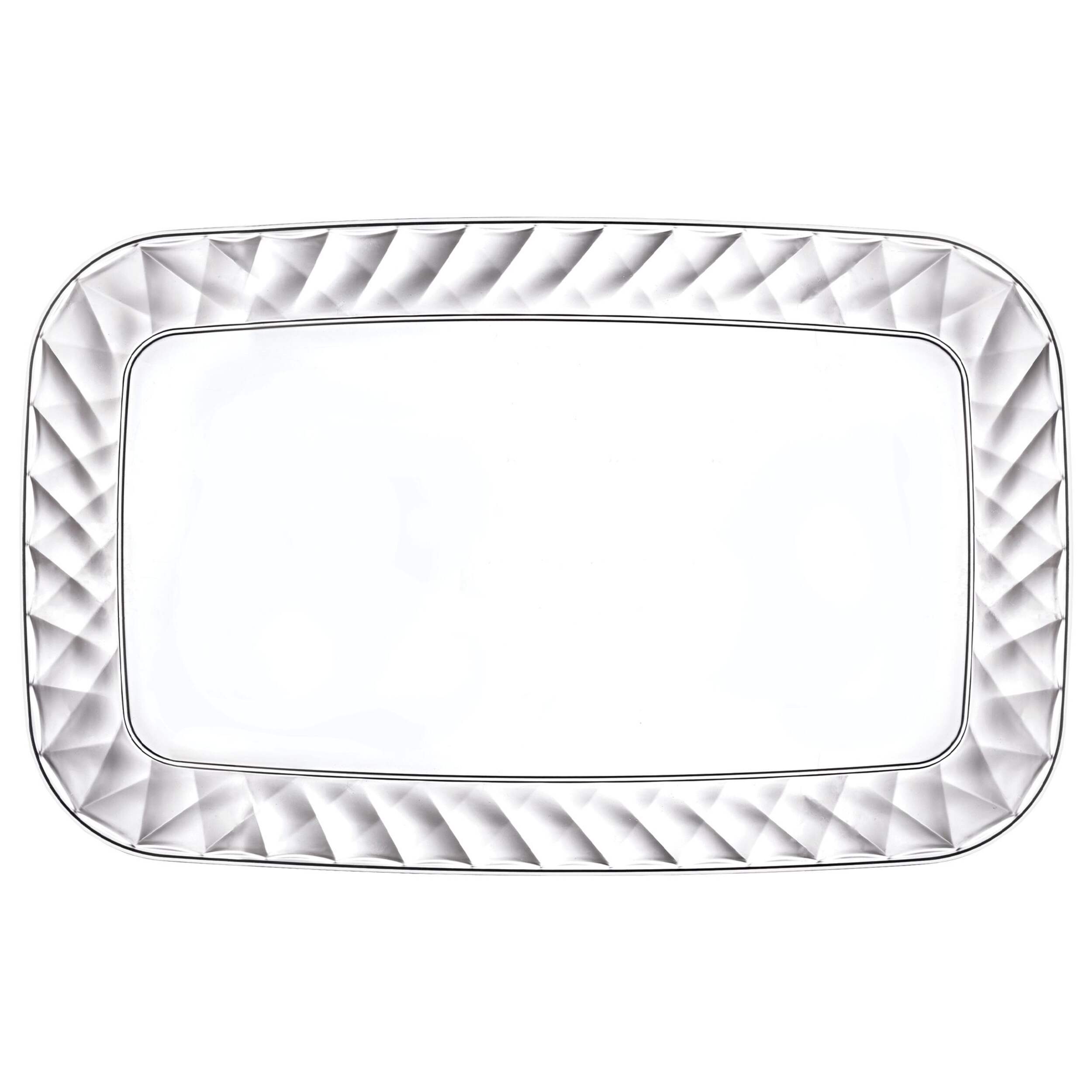 Diamond Acrylic Serving Tray Overhead_Flat