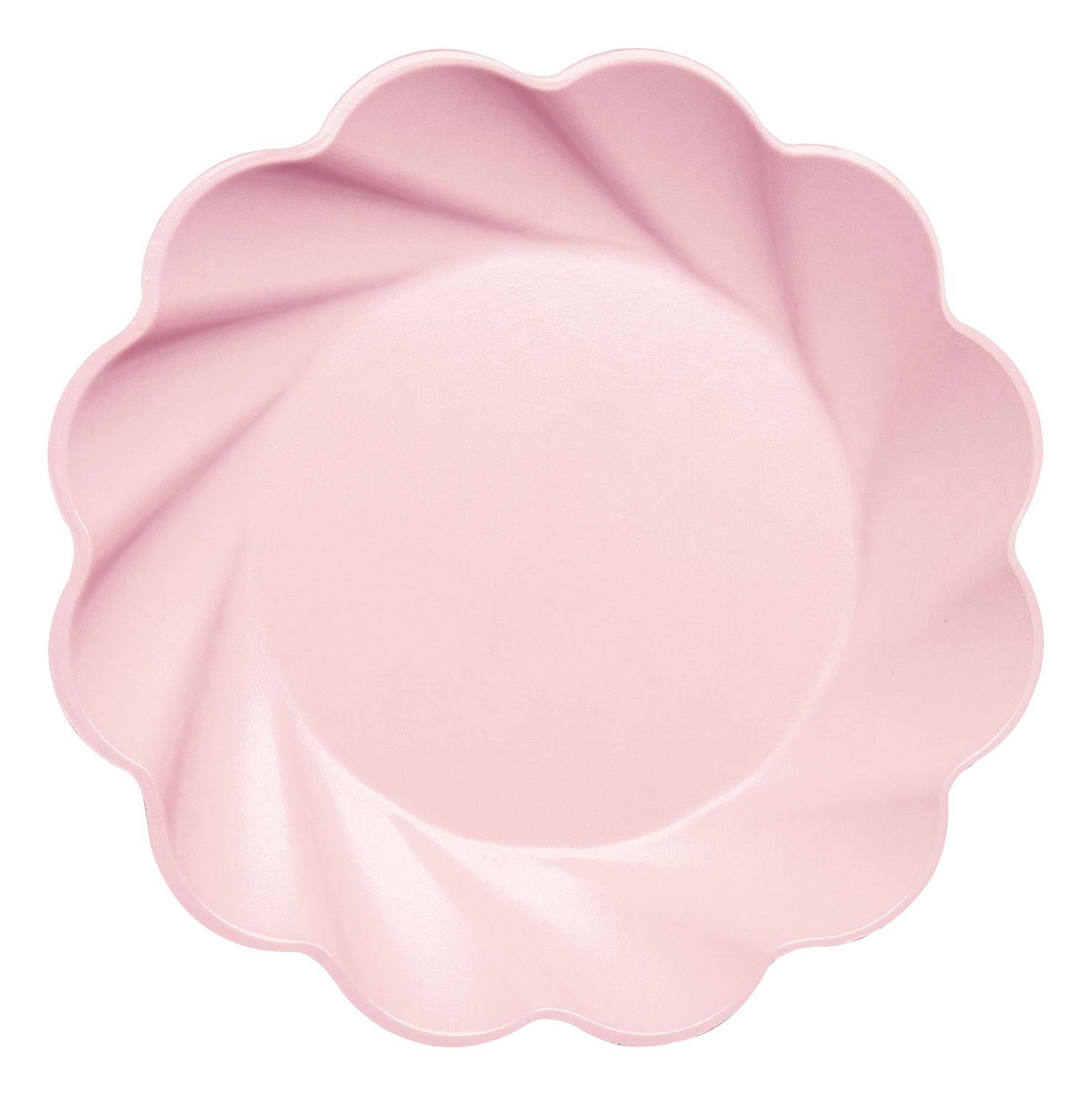 Assiettes à dîner, fibre de bambou, rose pâle Overhead_Flat