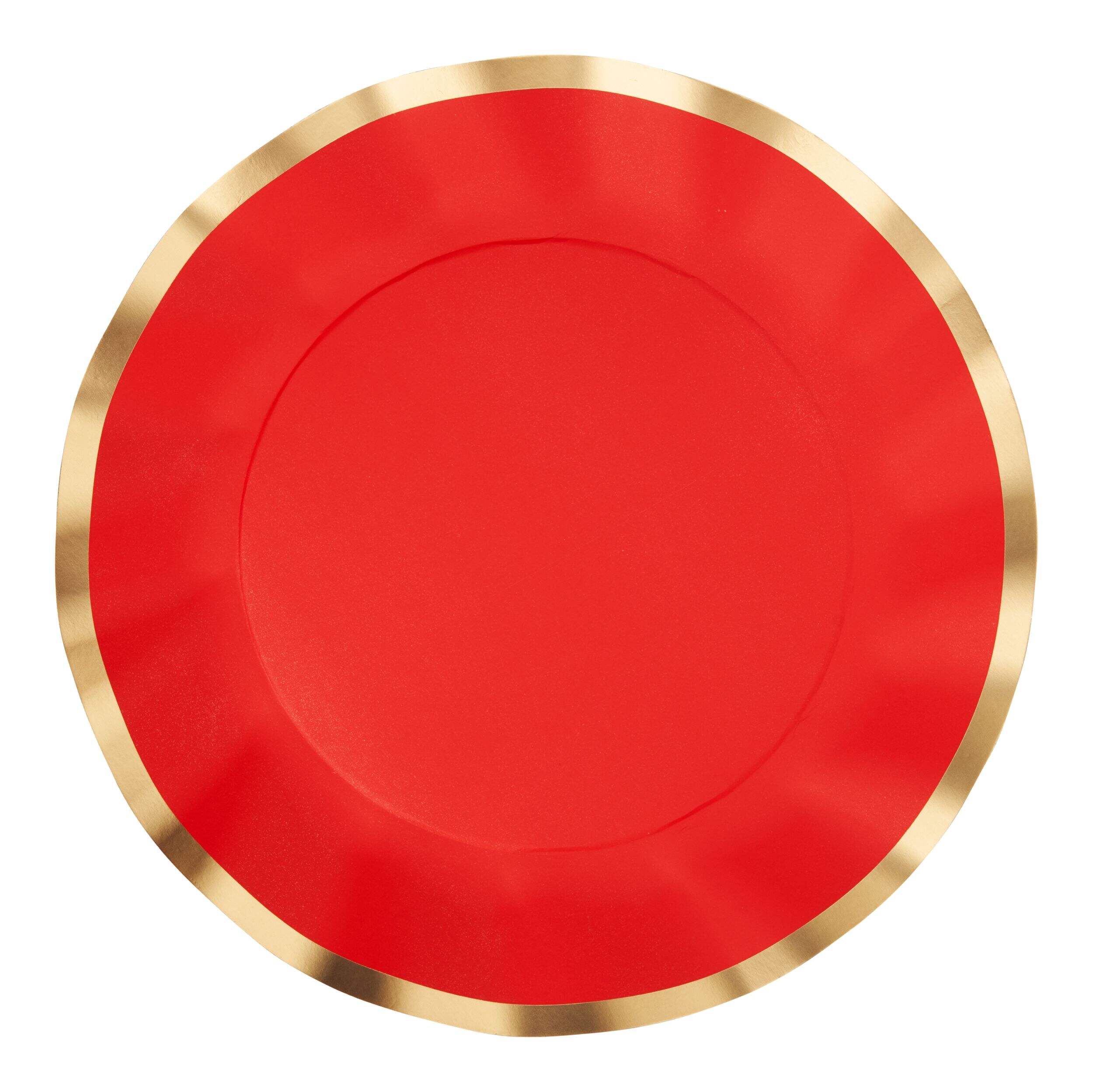 Assiettes à dîner Sophistiplate Solid Red, paq.&nbsp;8 Overhead_Flat