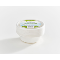 Round Sugarcane Compostable Eco Bowls, White, 6-in, 20-pk, for Christmas/Thanksgiving/New Year's Eve/Birthday Party