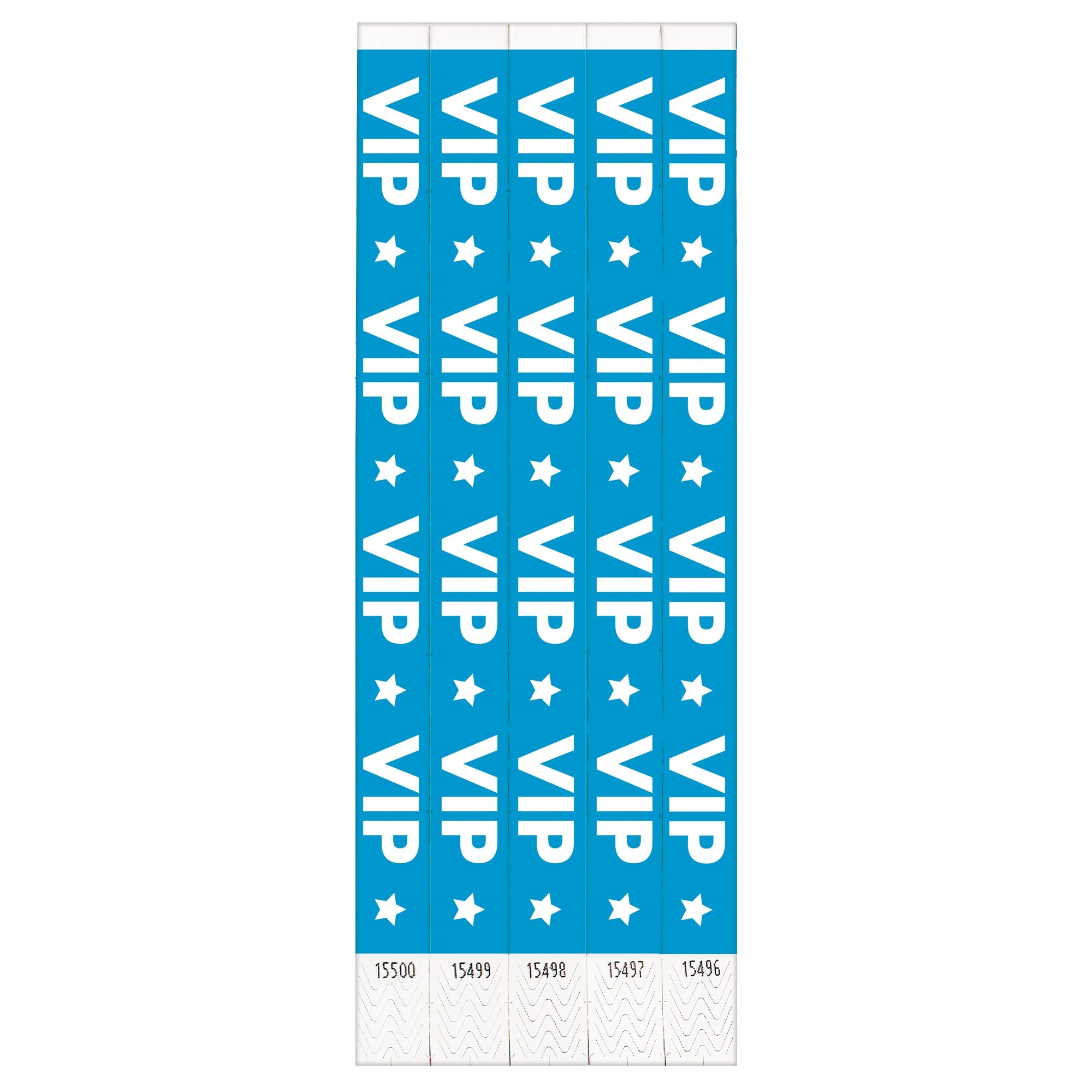 "VIP" Waterproof Wristband Wearables, Assorted Colours, 10in, 500pk