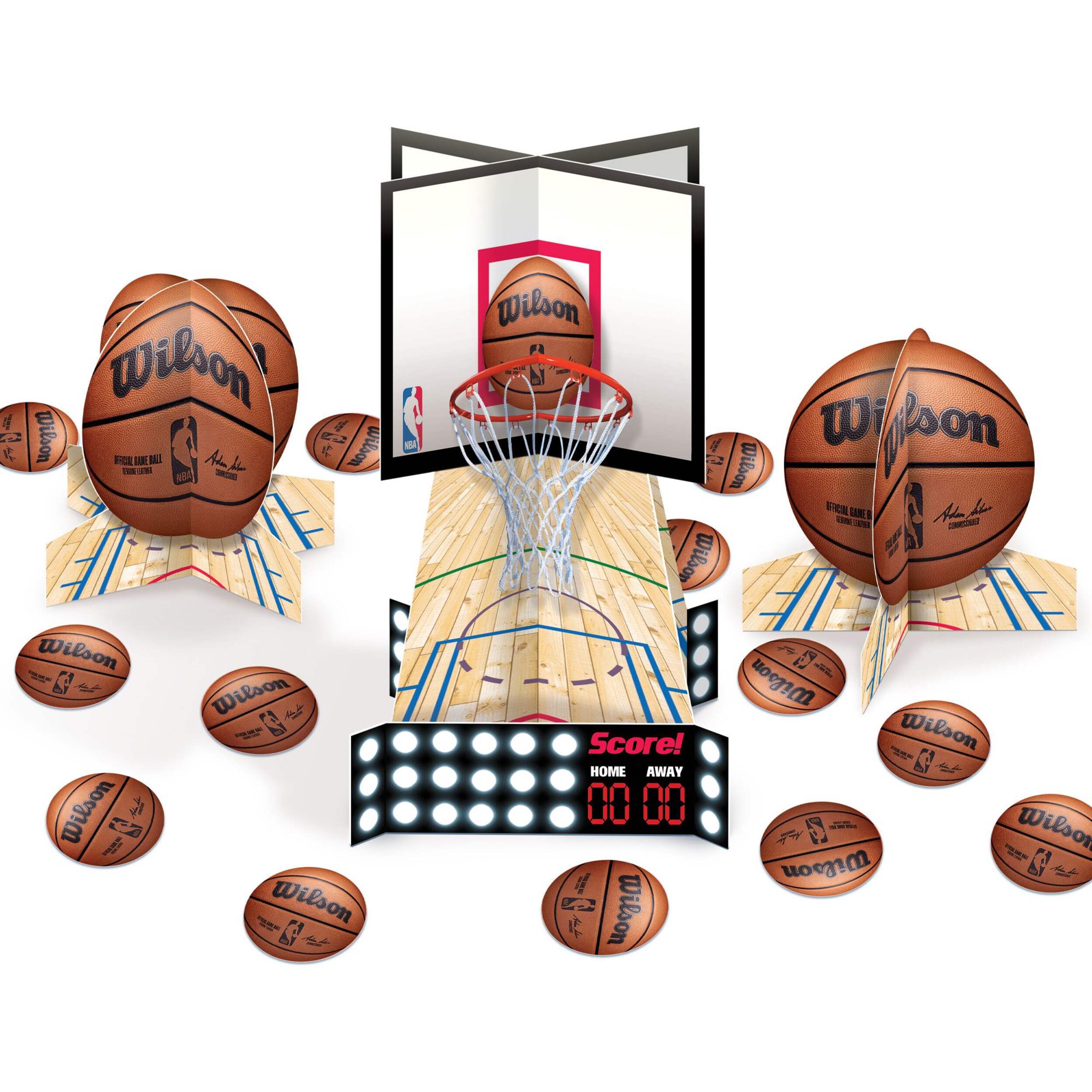 Wilson NBA Basketball Party Table Decorating Kit Composite_or_Mixed