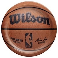 Wilson NBA Basketball Dessert Plates, 7-in, 18-pk Overhead_Flat