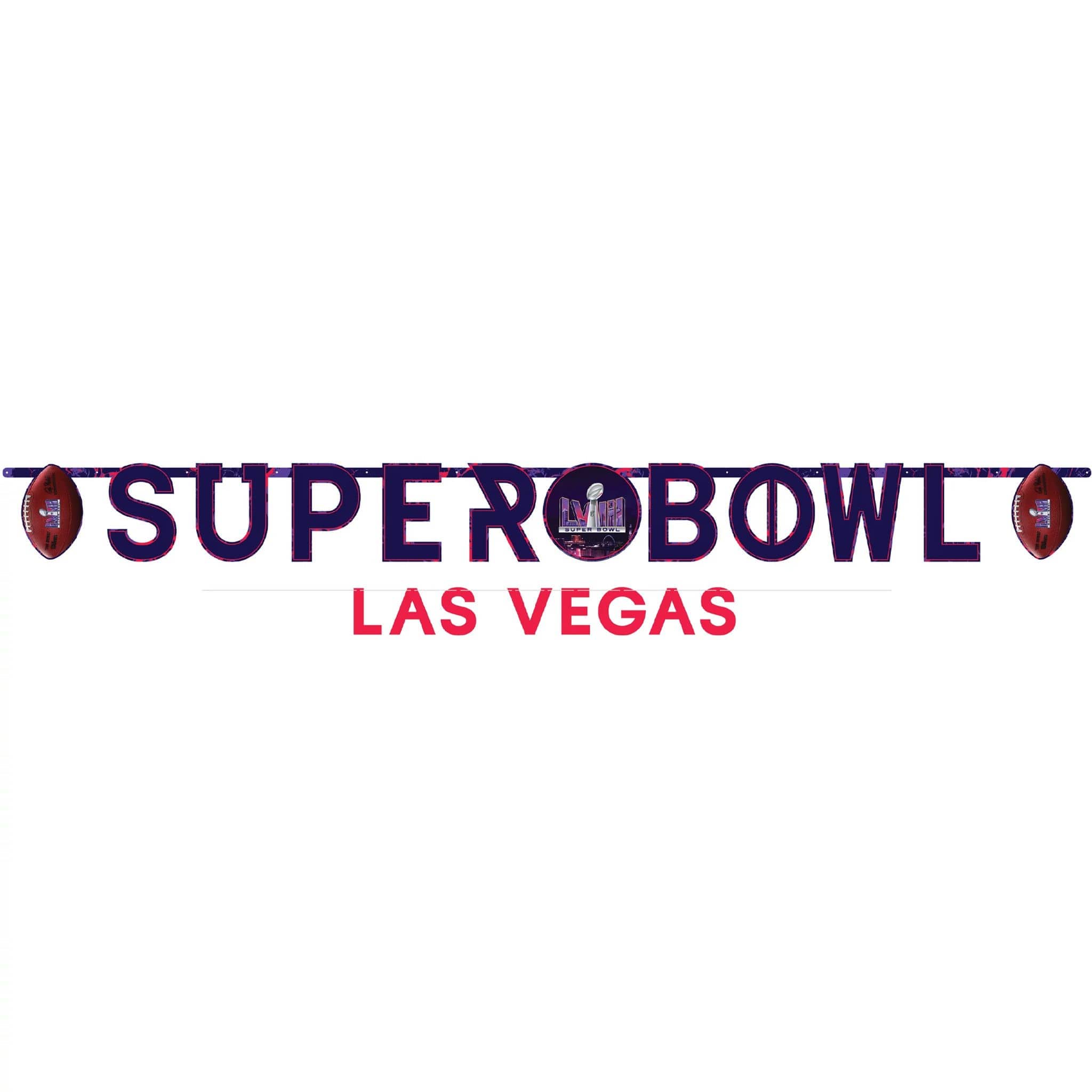 Jumbo Super Bowl LVIII Letter Banner Kit | Party City