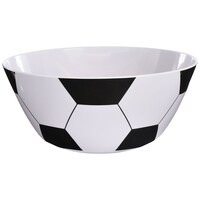 Soccer Ball Inspired Round Plastic Reusable Melamine Serving Bowl, 13-in, for Sports Party Front_Elevated