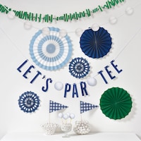 Let's Par Tee Golf Fan Room Decorating Kit, Multi-Colour, 9-pk, for Birthday/Sports Party Front_Flat
