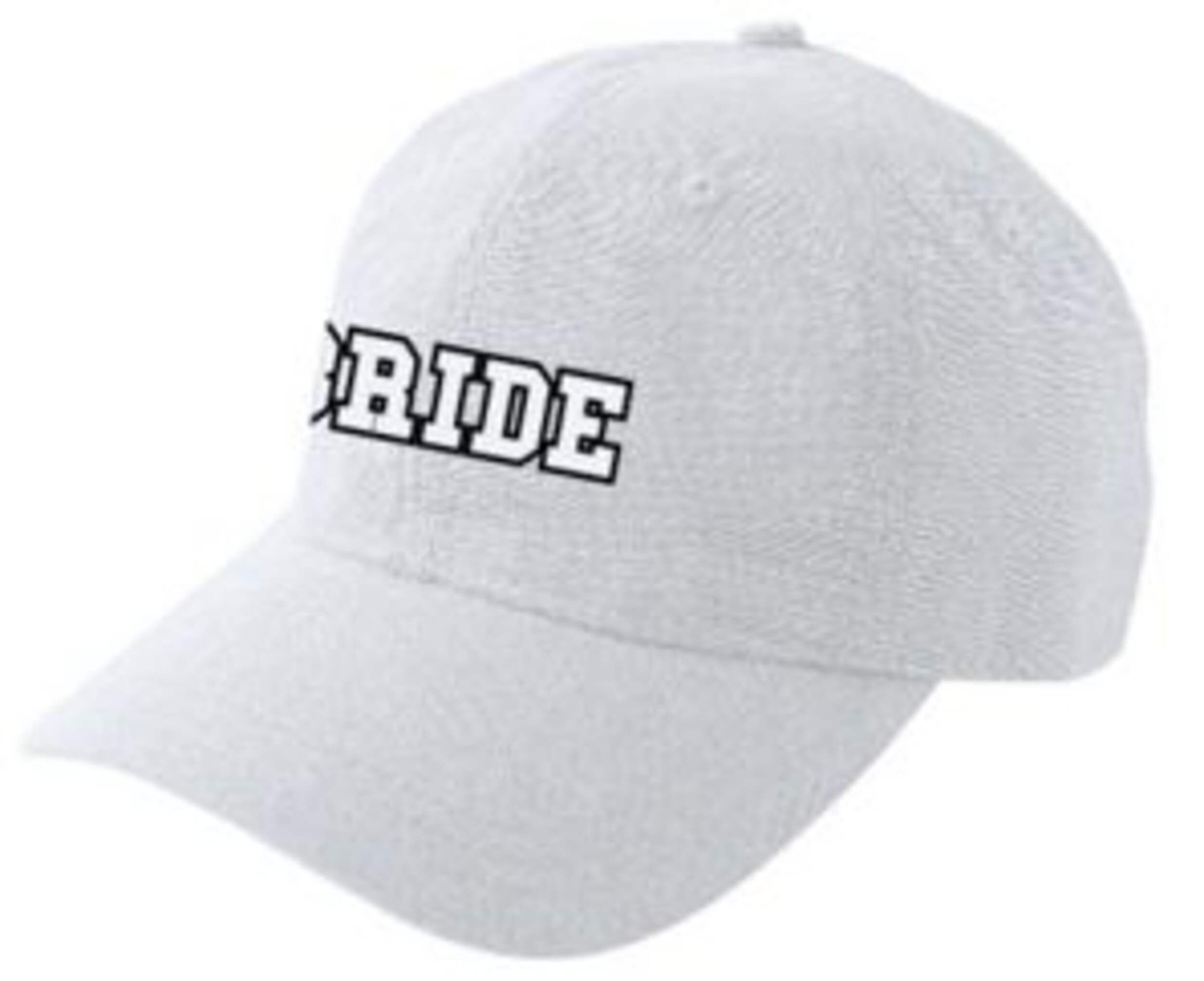 White 'Bride' Cotton Dad Hat Front_Three_Fourths_Angled_Left