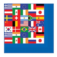 International Flag Beverage Napkins, 16-ct Overhead_Flat